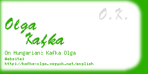 olga kafka business card